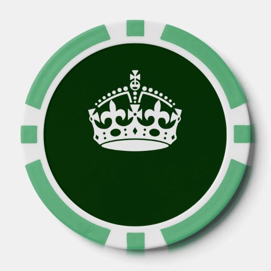 Kalm kuit houden op bosgroen decor poker chips (Voorkant)