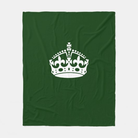 Kalm kuit houden op Forest Green Fleece Deken (Voorkant)