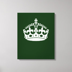 Kalm kuit houden op groen decor canvas afdruk