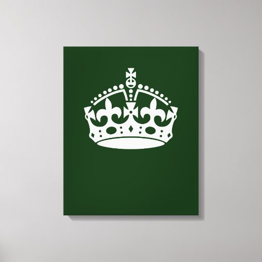 Kalm kuit houden op groen decor canvas afdruk (Voorkant)