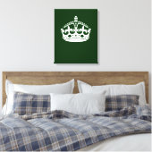 Kalm kuit houden op groen decor canvas afdruk (Insitu (Slaapkamer))