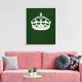 Kalm kuit houden op groen decor canvas afdruk (Insitu (Woonkamer))