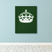 Kalm kuit houden op groen decor canvas afdruk (Insitu (Houten vloer))