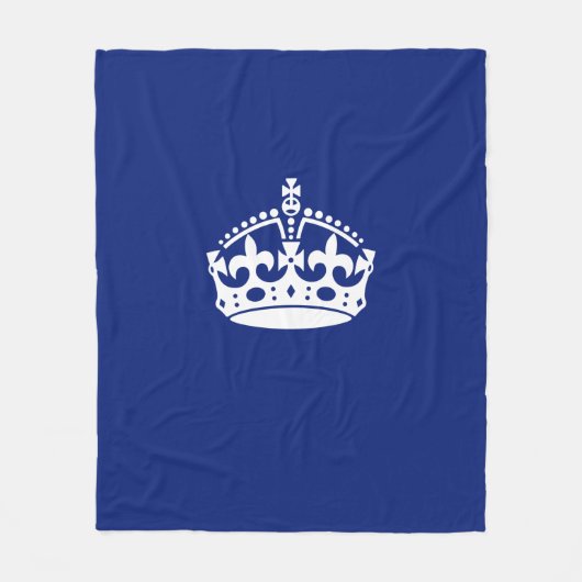 Kalm kuit houden op Navy Blue Fleece Deken (Voorkant)