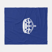 Kalm kuit houden op Navy Blue Fleece Deken (Voorkant (Horizontaal))