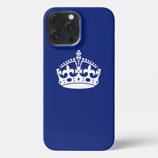 Kalm kuit houden op Navy Blue iPhone Hoesje (Achterkant)