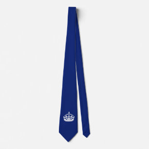 Kalm kuit houden op Navy Blue Stropdas