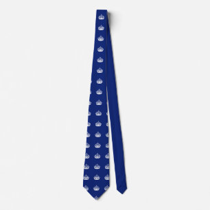 Kalm kuit houden op Navy Blue Stropdas
