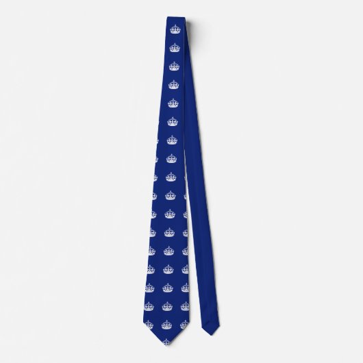Kalm kuit houden op Navy Blue Stropdas (Voorkant)