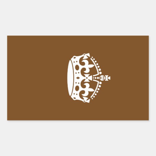 Kalm kuit op bruin decor rechthoekige sticker (Voorkant)