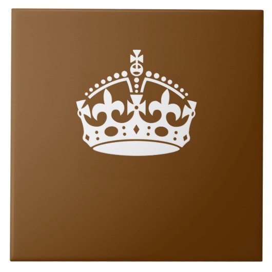 Kalm kuit op bruin decor tegeltje (Voorkant)