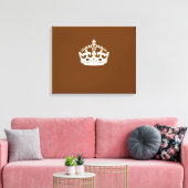 Kalm kuit op bruin houden canvas afdruk (Insitu (Woonkamer))