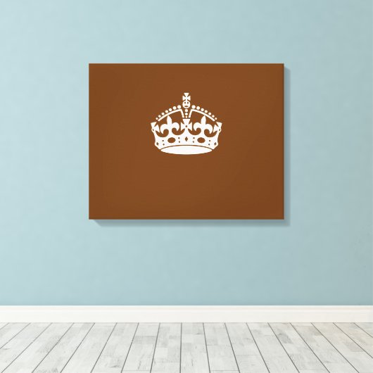 Kalm kuit op bruin houden canvas afdruk (Insitu (Houten vloer))