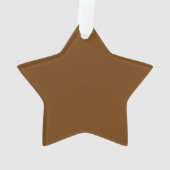 Kalm kuit op bruin houden ornament (achterkant)
