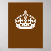 Kalm kuit op bruin houden poster (Voorkant)