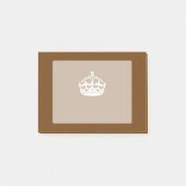 Kalm kuit op bruin post-it® notes (Voorkant)