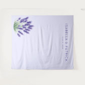 Kalm Lavendel Waterverf Bloemig Wandkleed (Voorkant (horizontaal))