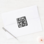 Kalm Leeuwen Gezicht Zilver Vierkante Sticker (Envelop)