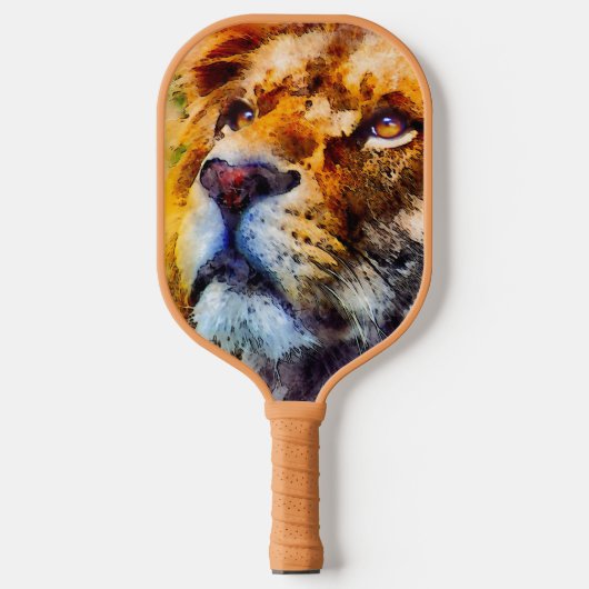 Kalm Leeuwengezicht Pickleball Paddle (Voorkant)