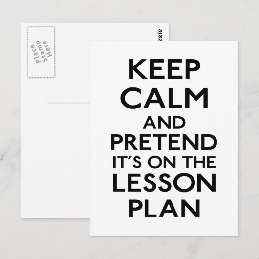 Kalm lesplan houden briefkaart (Voorkant / Achterkant)