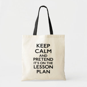 Kalm lesplan houden tote bag