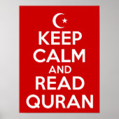 Kalm lezen Quran houden Poster (Voorkant)