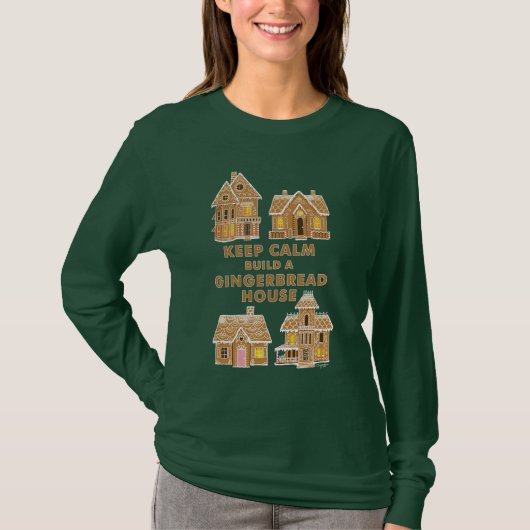 Kalm maken een Gingerbrood House T-shirt (Voorkant)