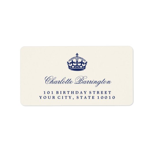 Kalm marineskweekkonijn - Adresetiketten van de Bi Etiket (Voorkant)