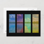 Kalm meer scène met een houten pier landschap briefkaart (Voorkant / Achterkant)