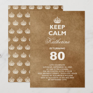 Kalm  mijlpaal op verjaardag Uitnodiging