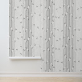 Kalm minimaal Abstracte lijnen grijs Behang