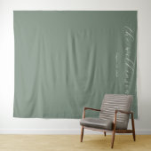 Kalm Minimalistisch Sage Kallistief Wandkleed (In Situ (horizontaal))