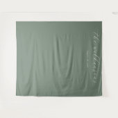 Kalm Minimalistisch Sage Kallistief Wandkleed (Voorkant (horizontaal))