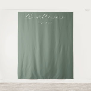 Kalm Minimalistisch Sage Kallistief Wandkleed