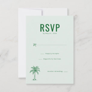 Kalm Mint Palmboom RSVP Kaartje