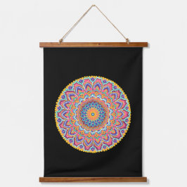 Kalm Mooie Kleurrijke Bloemen Mandala Hangend Wandkleed