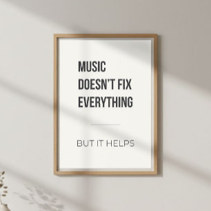 Kalm Motivatie Muziektherapie Poster