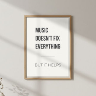 Kalm Motivatie Muziektherapie Poster