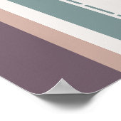 Kalm Neutraal Strepen – Minimale Wandcompositie Poster (Hoek)