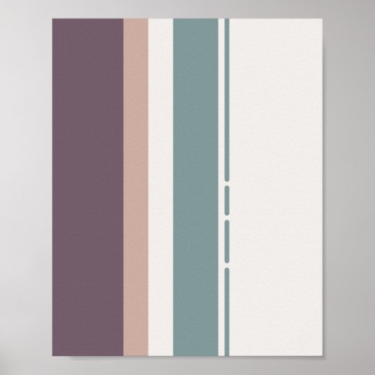 Kalm Neutraal Strepen – Minimale Wandcompositie Poster (Voorkant)
