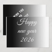 Kalm nieuwjaarswens  feestdagenkaart (Voorkant / Achterkant)