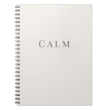 Kalm – Notebook met Minimale Typografie