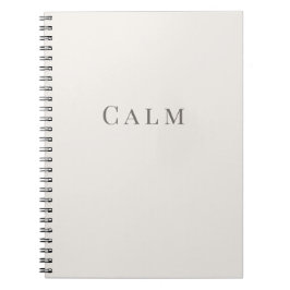 Kalm – Notebook met Minimale Typografie Notitieboek