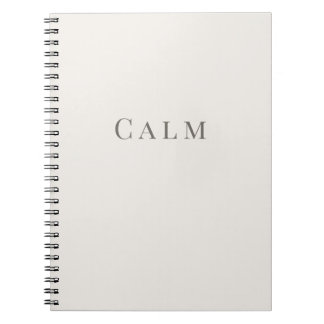 Kalm – Notebook met Minimale Typografie Notitieboek