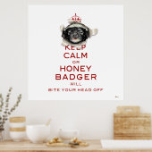 Kalm of honingbadger houden... poster (Keuken)