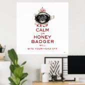 Kalm of honingbadger houden... poster (Thuiskantoor)