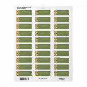Kalm Olijf Peer Illustratie Etiket (Full Sheet)