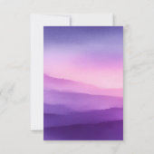 Kalm Paarse Gradiënt Ombre RSVP Kaartje (Achterkant)