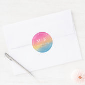 Kalm Pastel Kleurverloop Cirkel Ronde Sticker (Envelop)