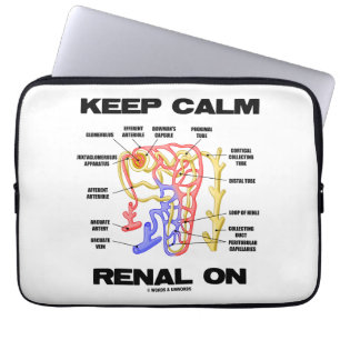 Kalm renaal aan (nieren nefron) laptop sleeve